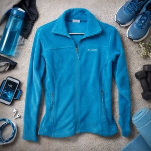 Columbia Women's Bright Teal Full-Zip Fleece Jacket